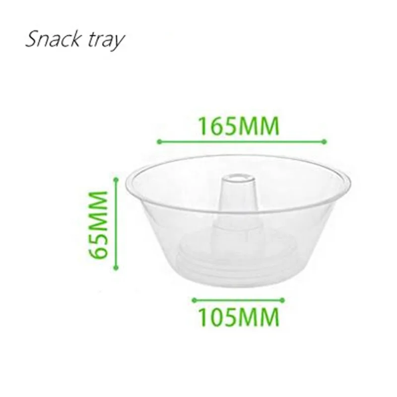Togo Takeaway Clear 500ml Plastic Cup With Snack Dessert Bowl Tray On Top