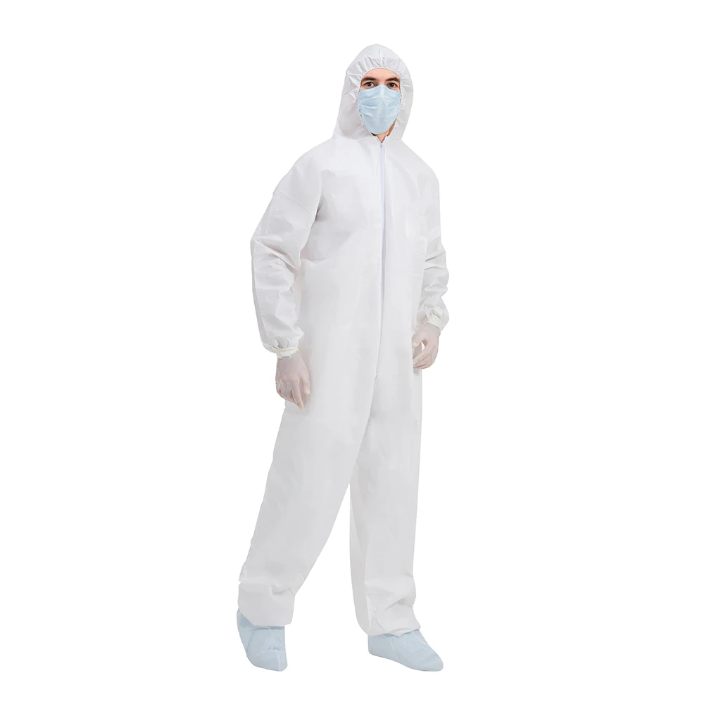 Type 5 6 PPE products protective suit protective coveralls disposable protective coverall with hood