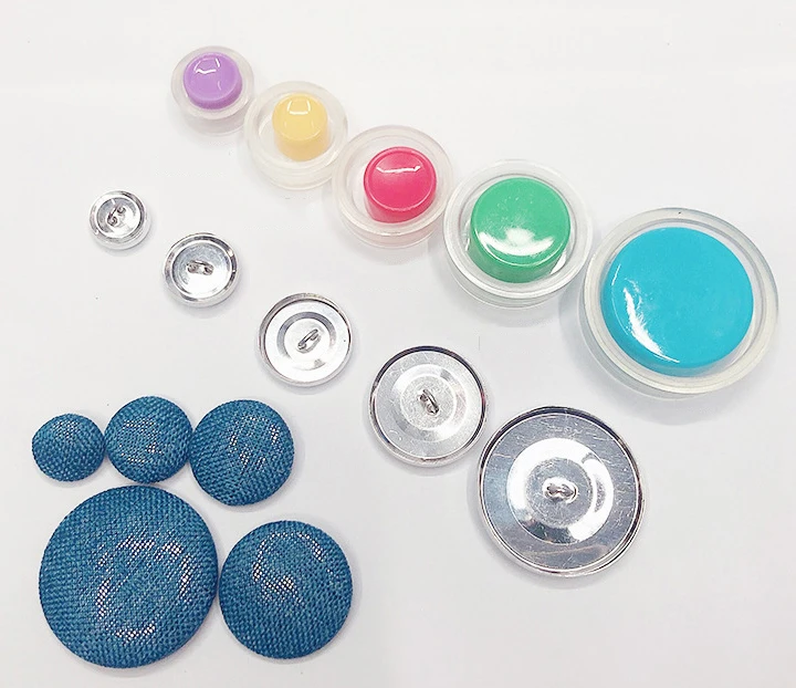 Handmade cloth buckle simple tool set cover fabric aluminum buttons for DIY, clothes decoration