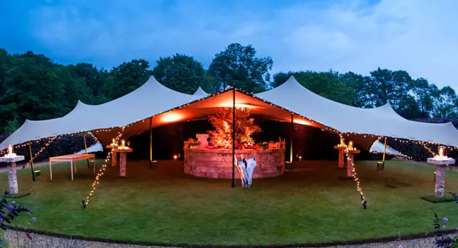 Unistrengh Custom White Outdoor Wedding Tent Event Party Canvas Canopy Stretch for 300 Seat