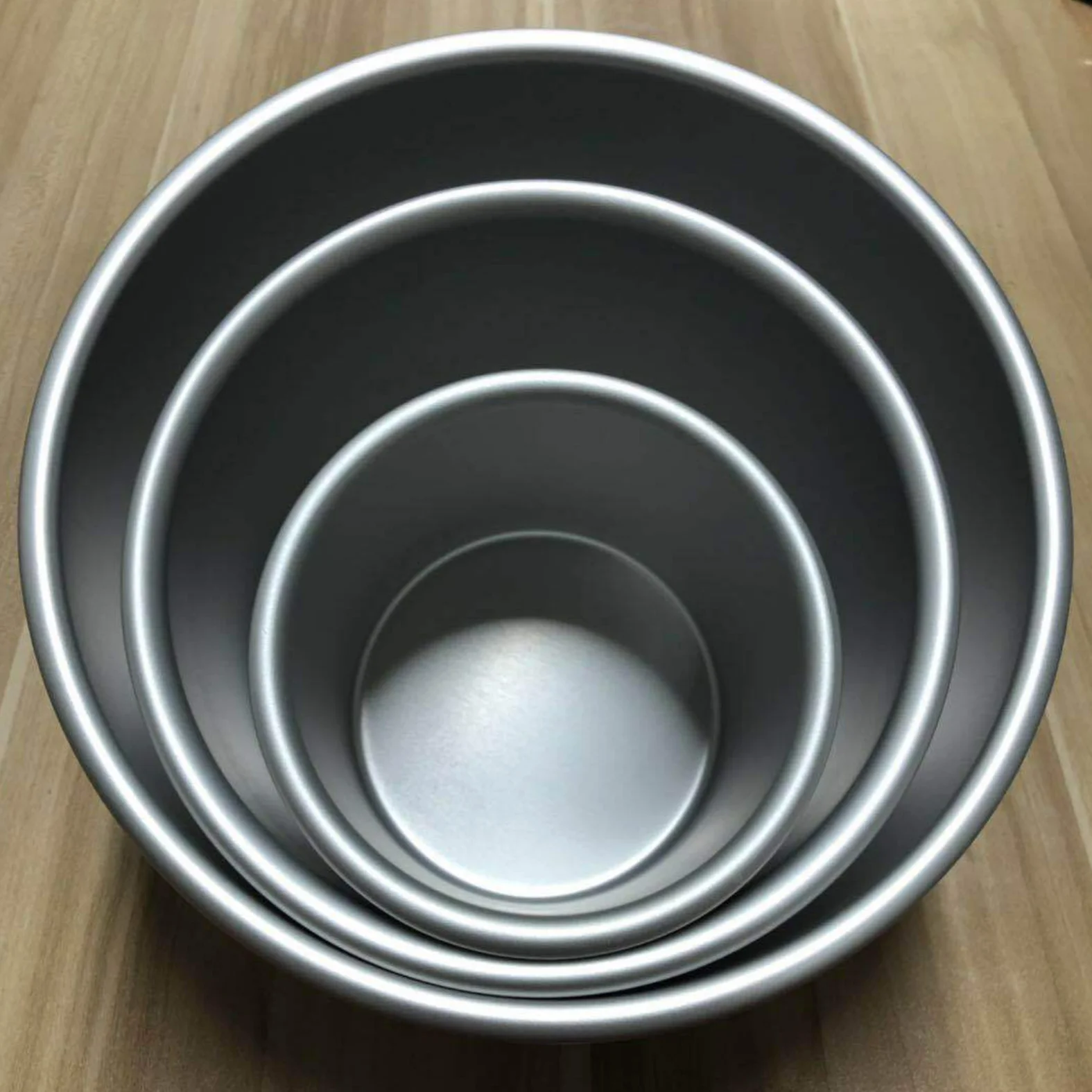Fixed Bottom Aluminium Alloy Anodized Baking Pans For Cake / Deep Dish Cake Pans