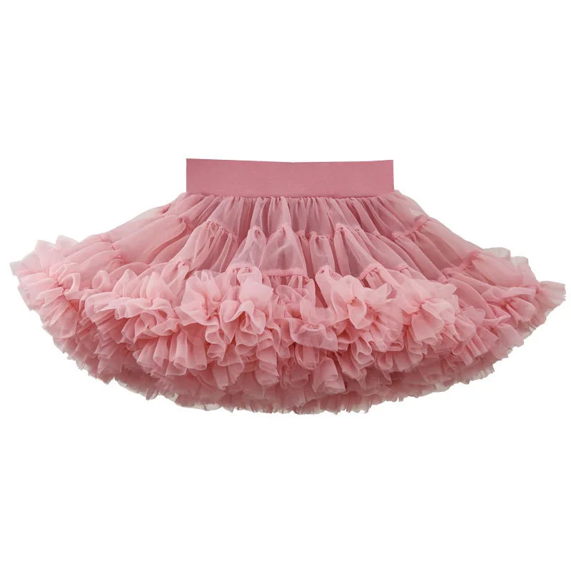 Customization Children Girls Tutu Skirt Mesh Cake Dress Christmas Birthday Girls Dress All Seasons Dance Tulle Pettiskirt