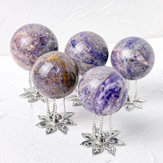 Wholesale Fluorite Root Crystal Sphere Natrual Crystal Sphere  2.5cm 70mm Crystal Crafts for Energy Healing