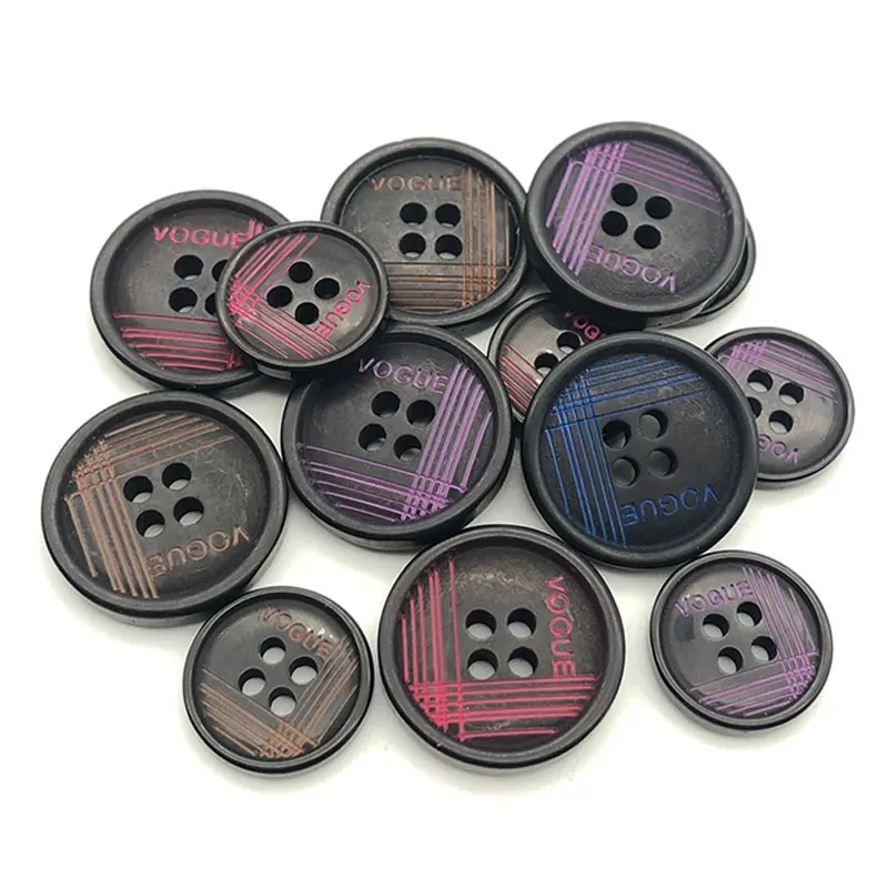 Mixed Spray Colored Craft Buttons 1 Inch Buttons 4 Hole Round Sewing Buttons for Sewing Scrap booking and DIY Crafts