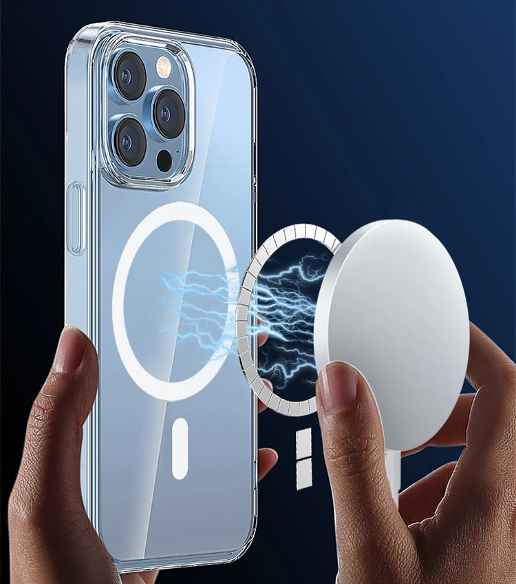 Прозрачный защитный чехол WIWU Magsafe из ТПУ для iPhone 13 14 Pro Max Магнитный беспроводной