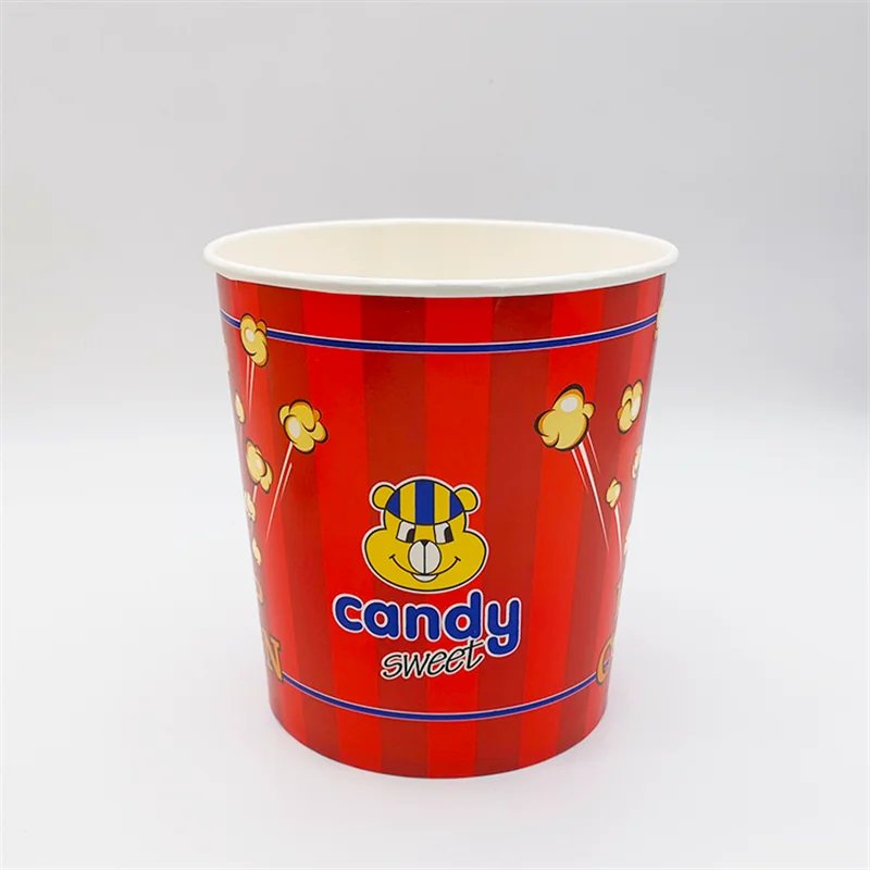 LOKYO custom design logo printed 64oz take away chicken nuggets fast food snack 32 oz paper popcorn cups bucket