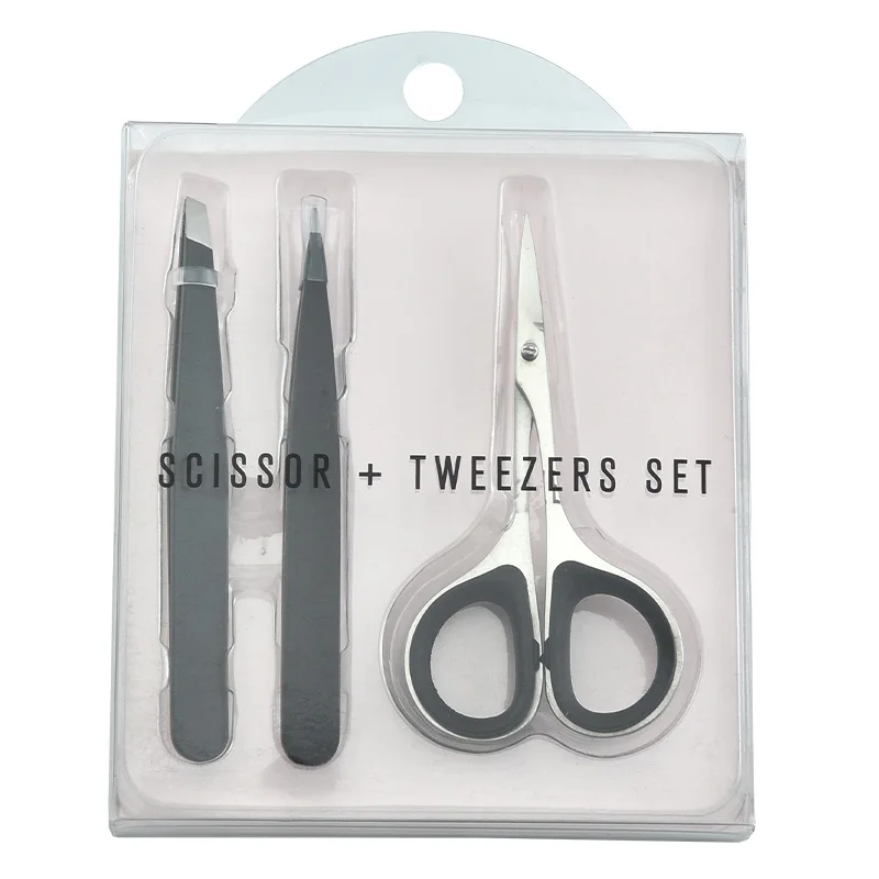 Популярный Профессиональный инструмент для бровей, набор из 3 предметов, пинцет для бровей из нержавеющей стали