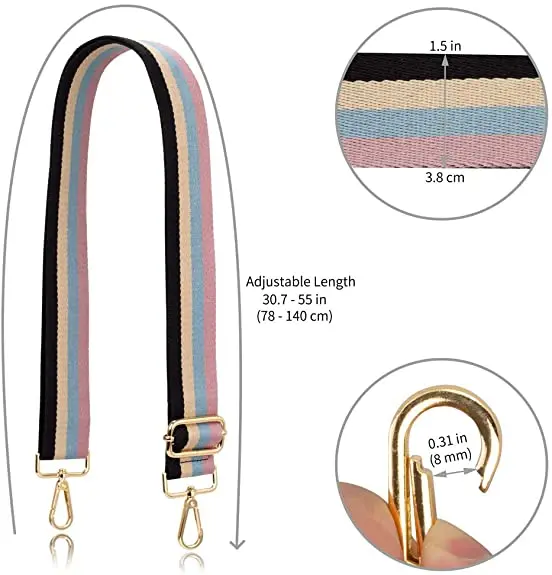 Bag straps for handbag high quality adjustable straps canvas shoulder cross body strap bag parts