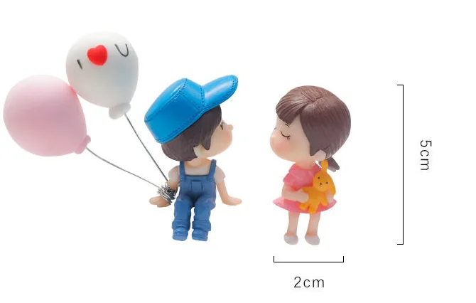 Toys Figurine Collectibles CakeTopper miniature people lovers kiss figure Car decoration little  boy girl boyfriends girlfriends