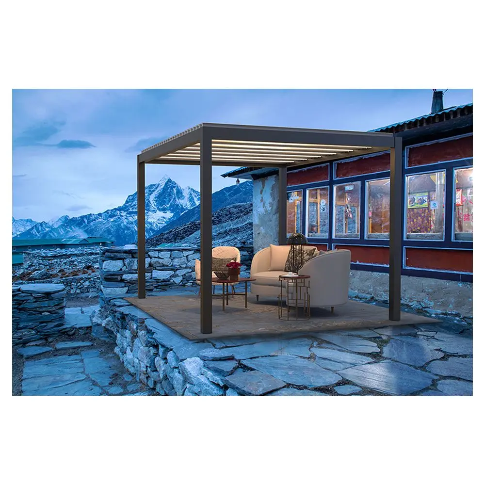Economical Bioclimatic Hot Sell Pergola Outdoor Waterproof Aluminum alloy Motorized Leisure durable Garden Gazebo