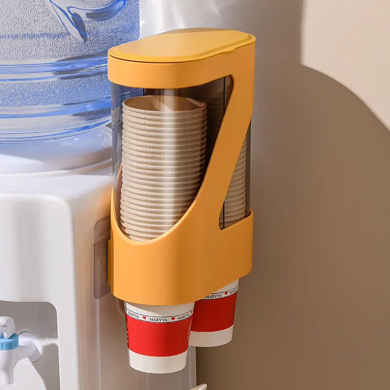 Disposable cup remover punch-free hotel restaurant public places plastic dust-proof water dispenser double-tube paper