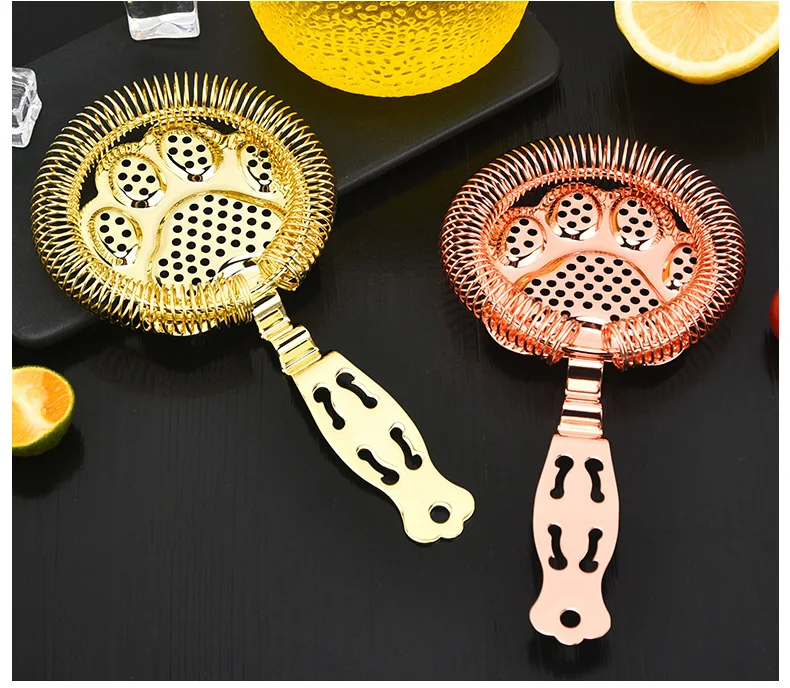 Wholesale stainless steel 304 wine cocktail filter bar tool Ice Filter Bar Tool Deluxe hawthorn strainer