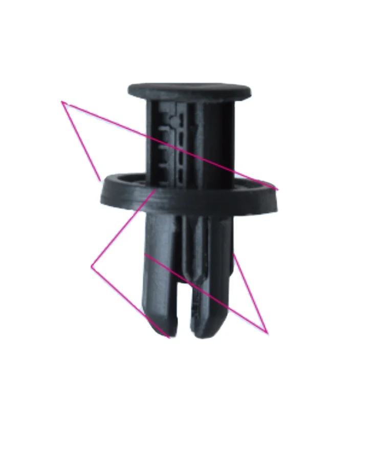 automotive Fender Rivets Black plastic fasteners and clips for car