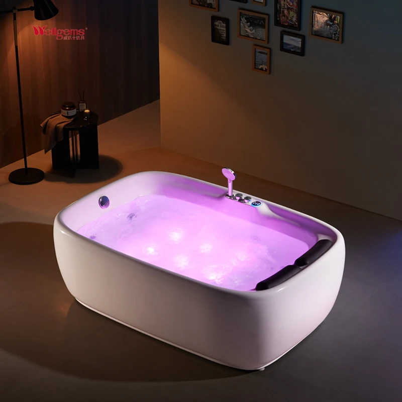 Bathroom Luxury Lightweight Acrylic Freestanding Hydro Spa Massage Corner Whirlpool Bathtub