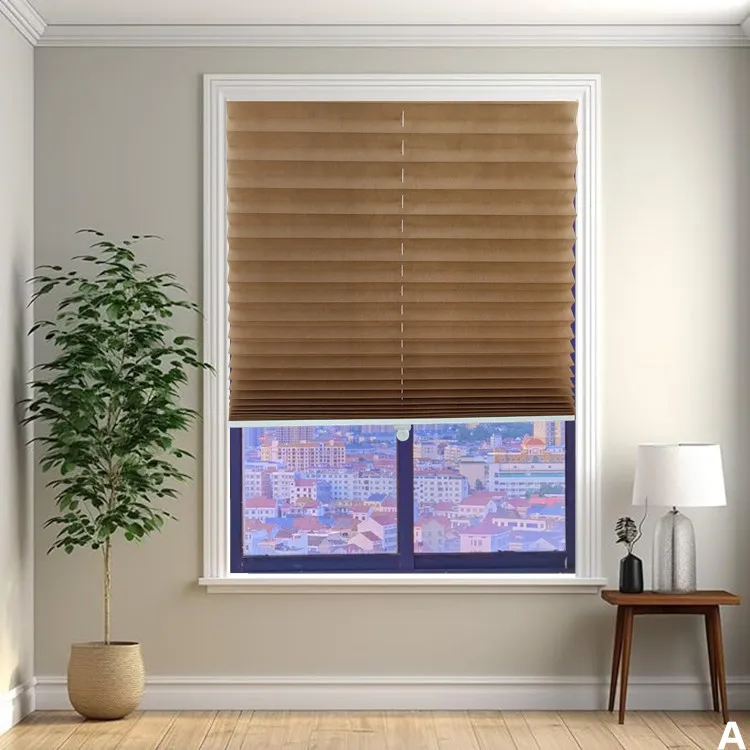 Minetal Traditional Style Blinds Windows Built-in Installation Vertical Pattern Blinds Plain Rope