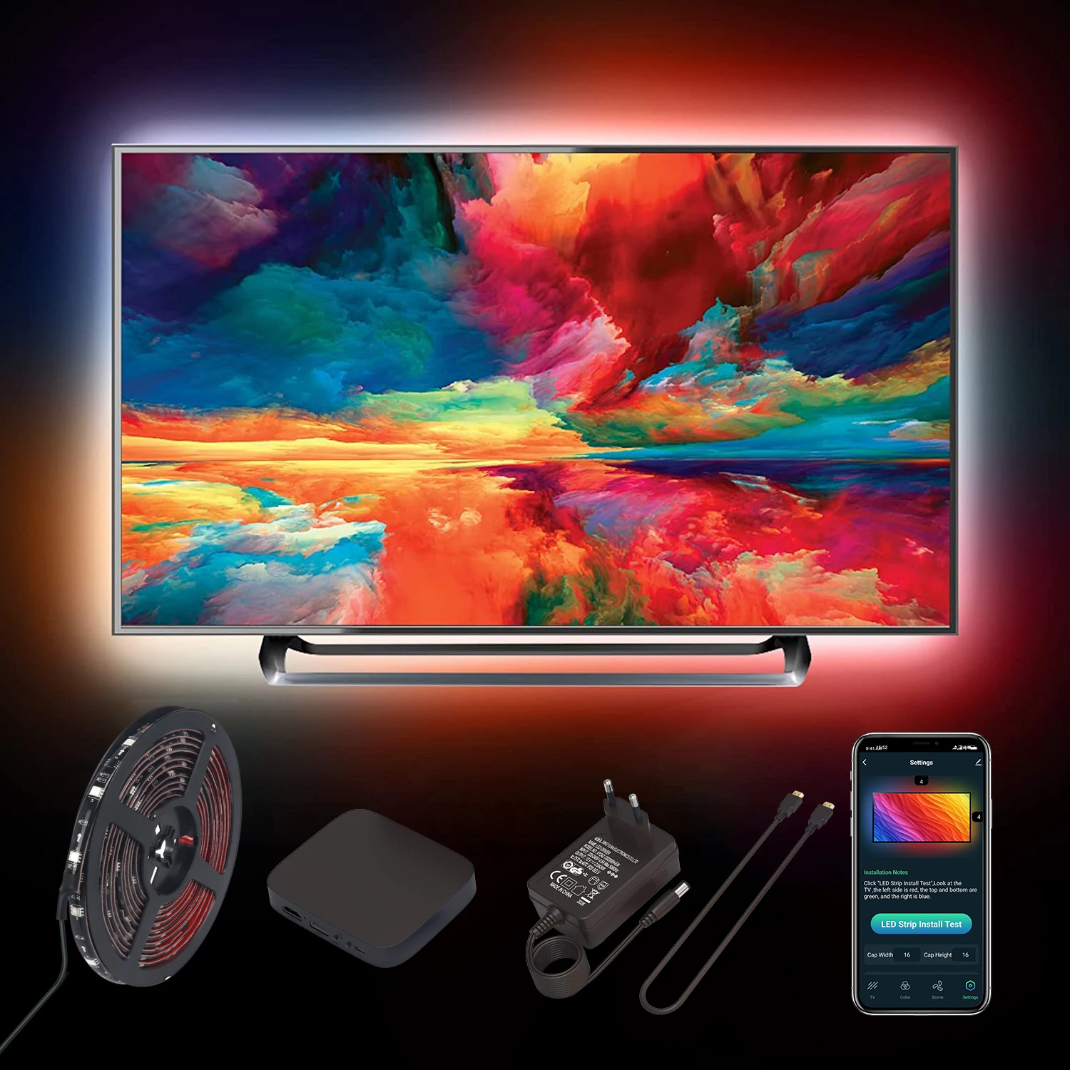 CL Lighting E-commerce Supplier App Wifi Sound Hdmi 2.0 Sync Smart Led Tv Backlight 5050 Rgb for Tv Backlight Wholesale Price