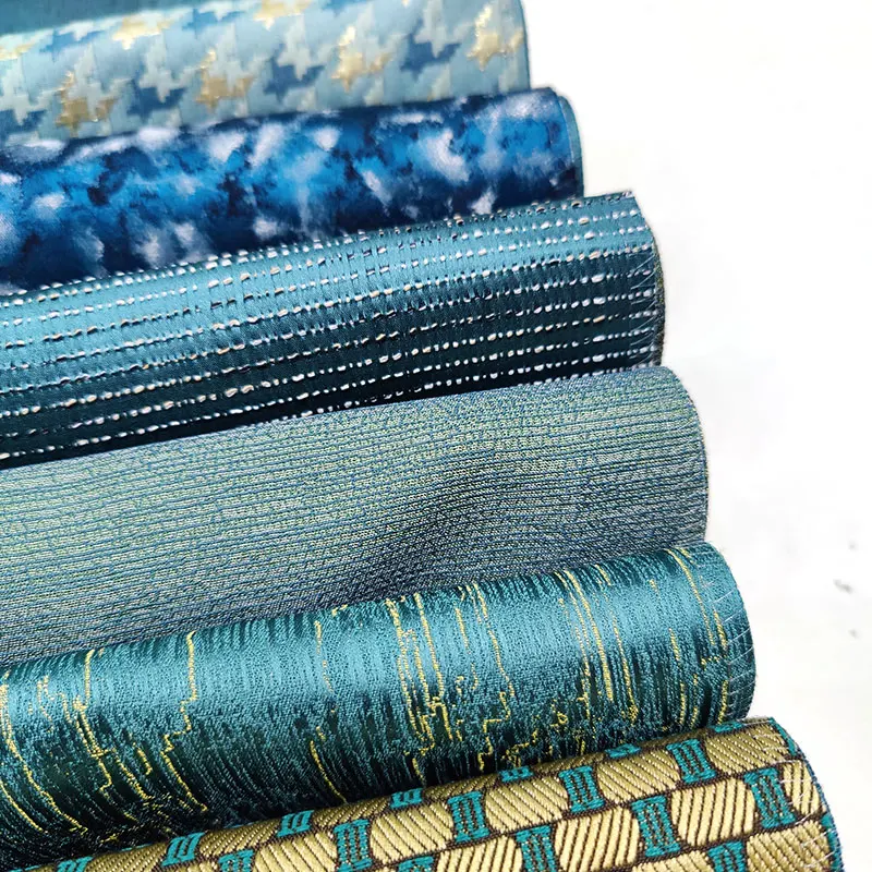 MYG8121-05 Upholstery Woven Jacquard Fabric For Curtain Various Styles Home Textile 100% Polyester Jacquard Curtain Fabric