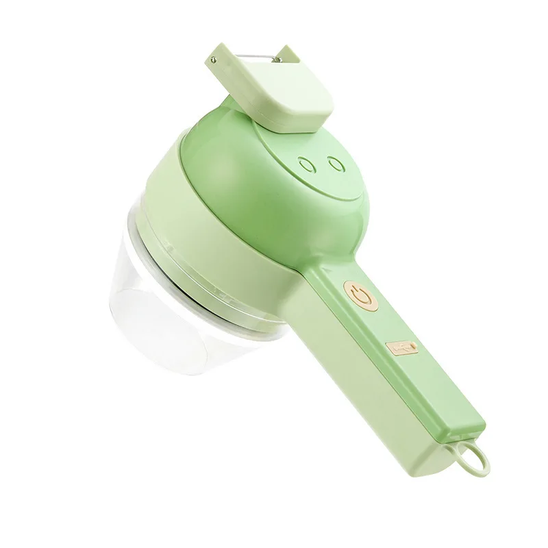 Dropship 4In1 Multifunction Electric Vegetable Cutter Slicer Garlic Mud Masher Garlic Chopper Cutting Pressing Mixer Food Slicer
