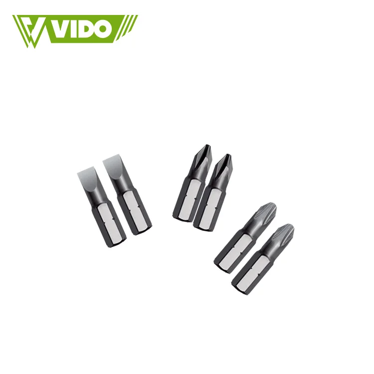 VIDO professional pocket portable 6pcs PH2 S2 mini precision slotted magnetic screwdriver bit set