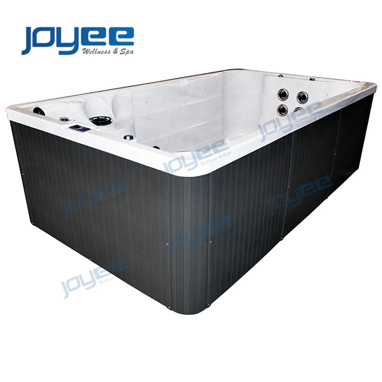 Фабрика JOYEE низкие цены для 8 10 человек садовый наружный бесконечный текущий струйный плавательный бассейн спа двухзонный большой