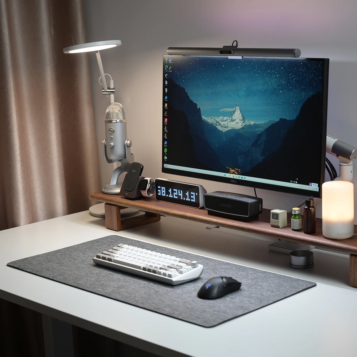 Large Felt Desk Pad Computer Mat for Desk  Felt Mouse Pad and Keyboard Mat |Desk Protector for Office Felt Desk Mat