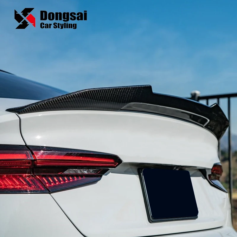 For Audi A5 S5 RS5 B9 Coupe Spoiler PSM Style Dry Carbon Fiber Boot Spoiler Wing Trunk Boot Lip Ducktail 2016+