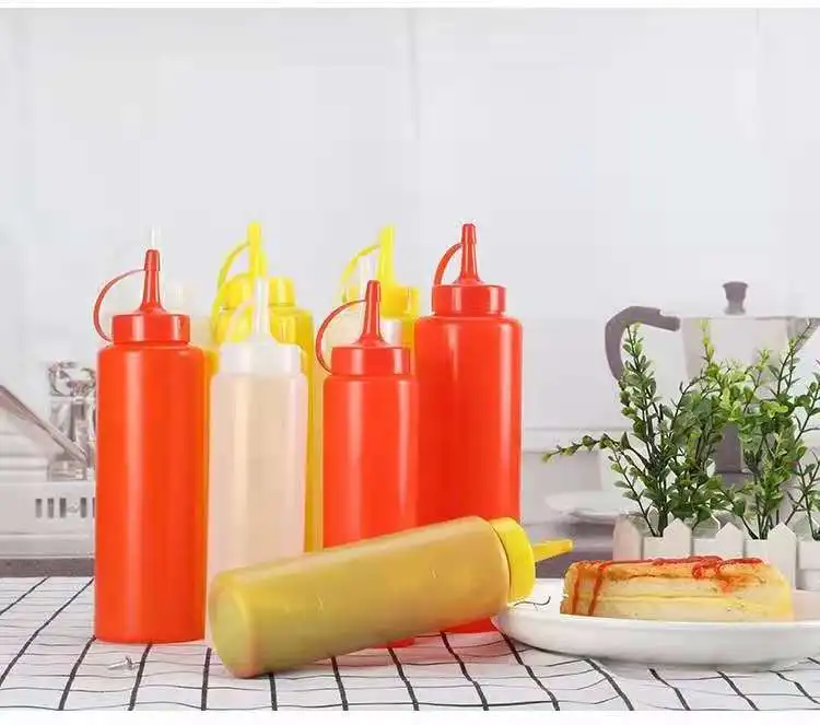 Squeeze Sauce Bottle Salad Sauce Squeeze Bottle Plastic Bottle Manufacturer Customization