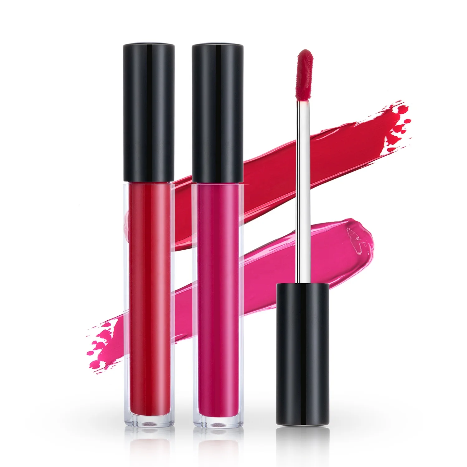 Private Label Organic Pigmented Nude Glossy Lipgloss Vendor Non Sticky Rose Flavored Lip Plump Gloss Kits