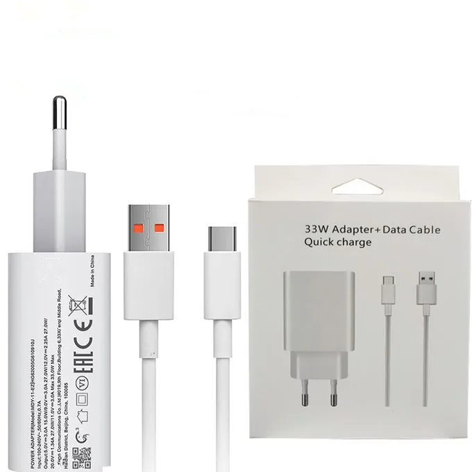 Original Charger Adaptor 33W max Turbo fast Charging 3A type c cable For MI10 pro Redmi k30 pro 10X pro