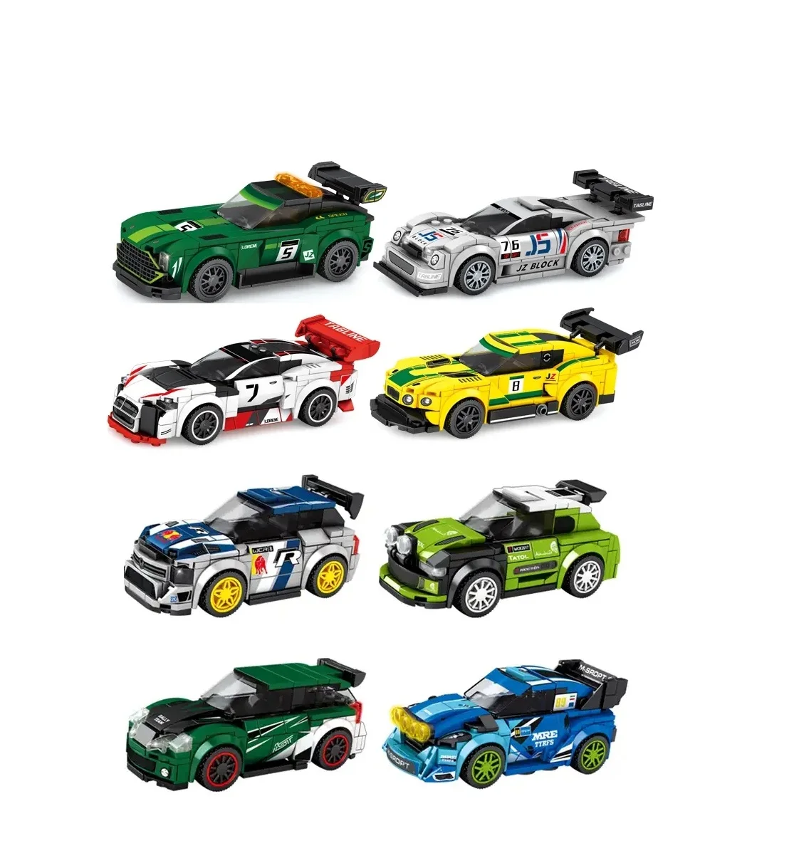 SEMBO BLOCK Famous Vehicle mini Car Bricks toys 4Pcs/Boxs Educational plastic assembling building block 607113-607116