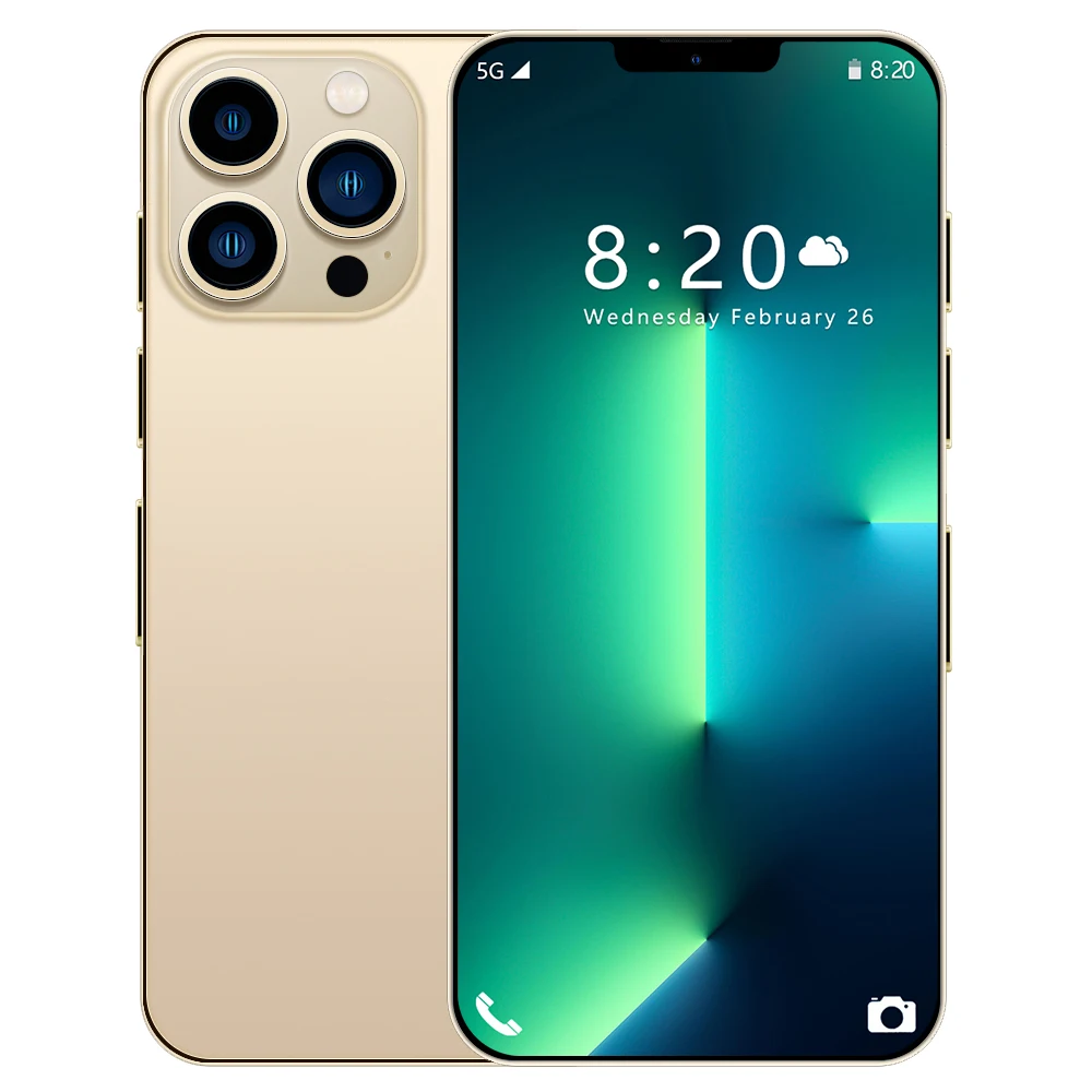 Hot Selling Mobile Phone i13 Pro Max Original Unlocked 12GB+512GB 16MP+32MPDual Sim Card Smart 5G Factory Wholesale Mobile Phone
