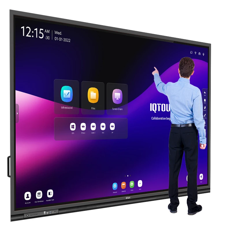 Education Android and Windows System Smart Board Class Whiteboard Interactive Flat Panel Display 75 inch