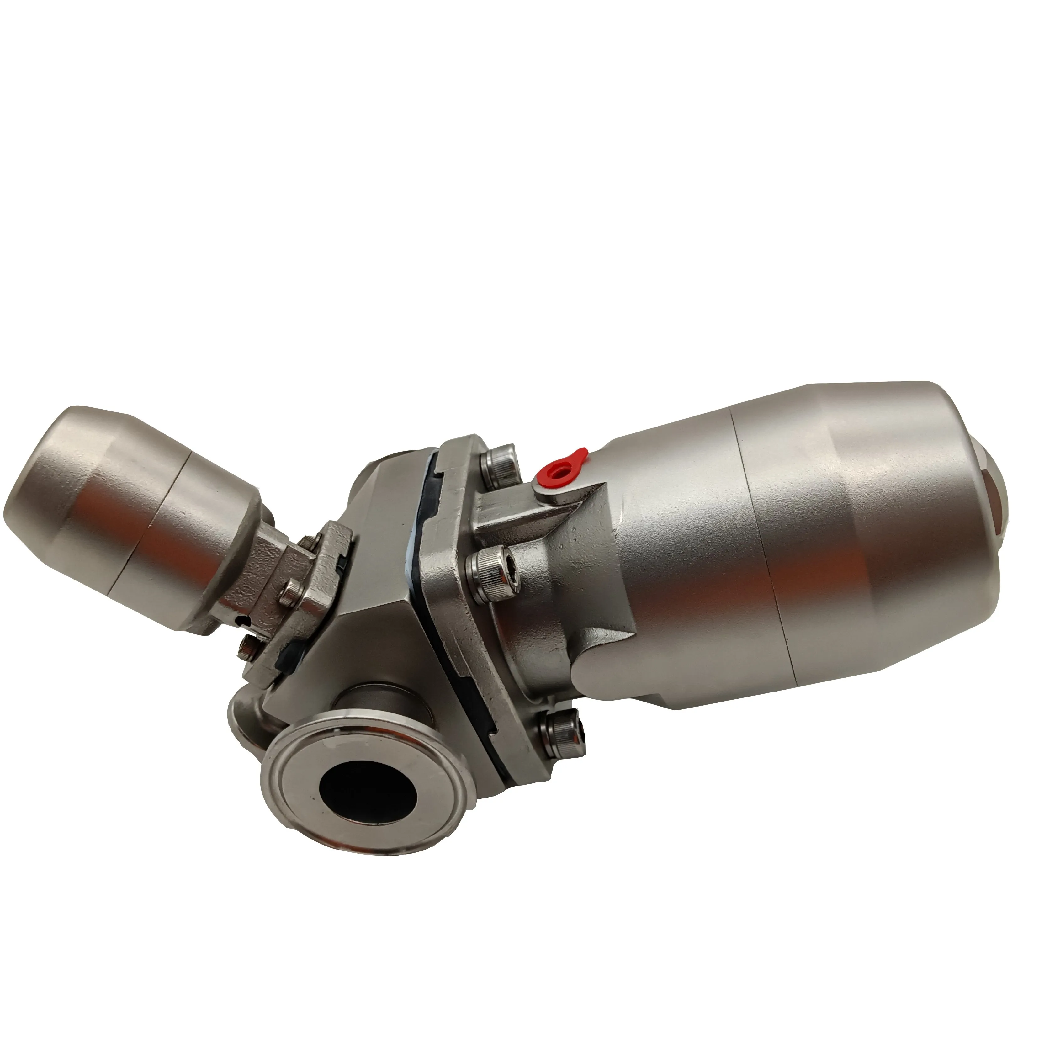  Sanitary Stainless Steel Straight Way Diaphragm Valve With Double Pneumatic