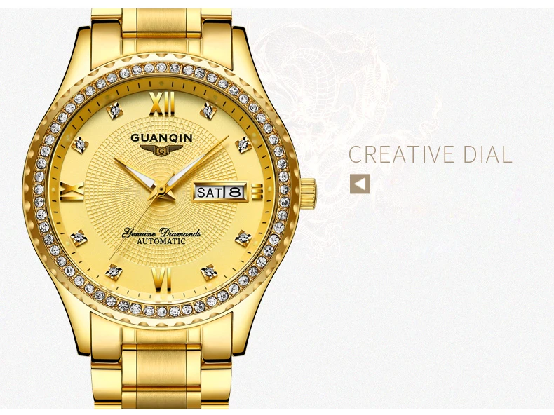 Classic Design Stainless Steel Mechanical Automatic Business Men Watch In Stock