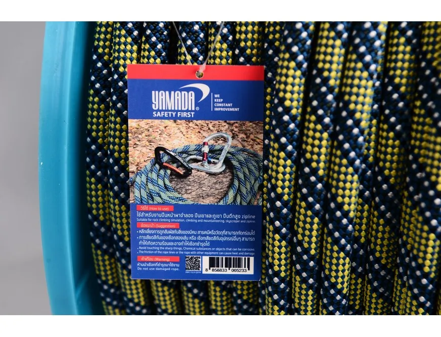 
New arrival safety high quality outdoor sport use free nylon climbing rope,durable colorful rock climbing gym dynamic sling rope 