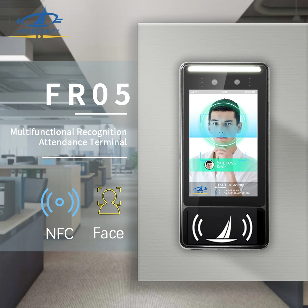 FR05 HFSecurity Portable Android More stable compatible Face Recognition Attendance Machine Biometric Access Control Products