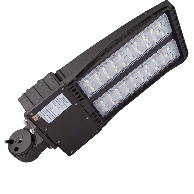 die cast aluminum water proof shoe box parking lot pole light with motion sensor inventory on USA warehouse
