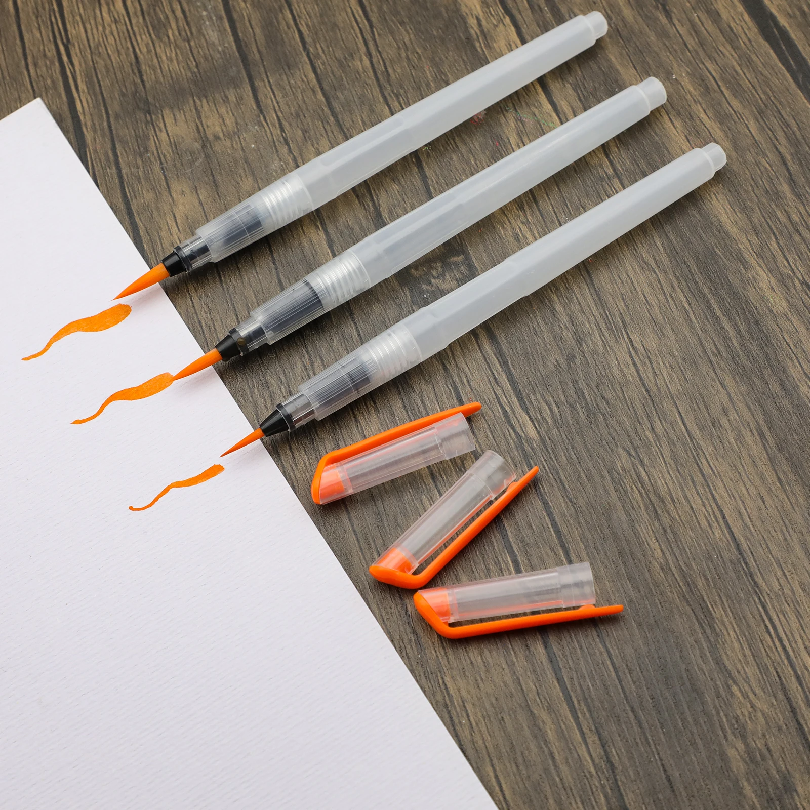 Artmate 18cm medium size refillable round head soft watercolor art painting brush water pen art supplies for beginner