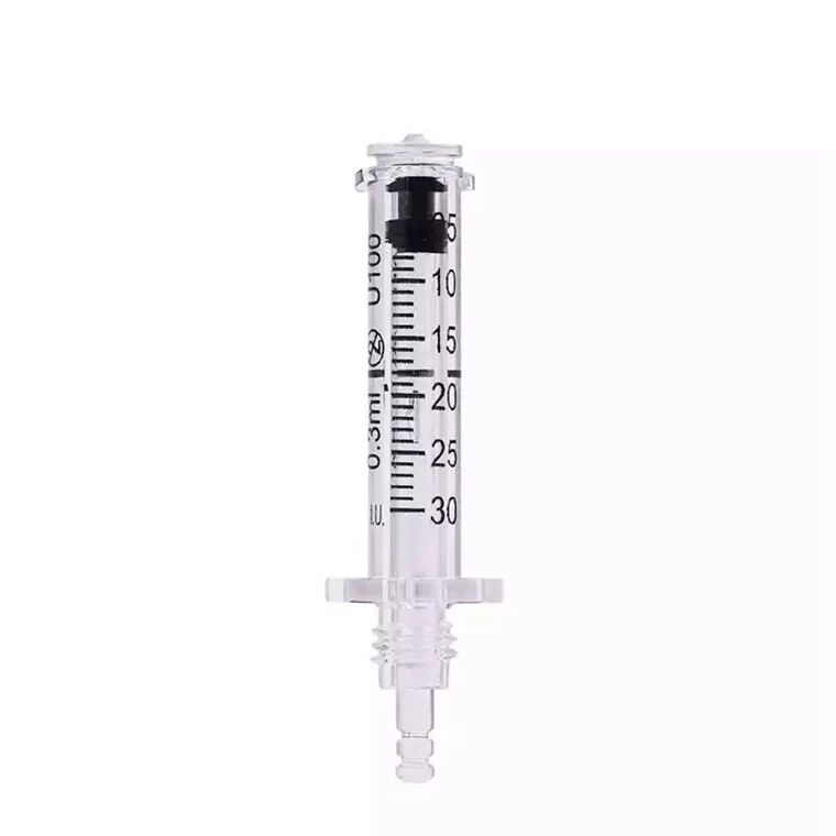Hyaluronic injection pen disposable syringe ampoule head and adapter