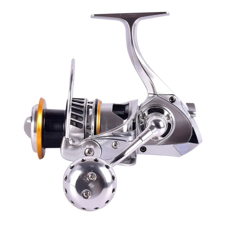 Surf Casting Fishing Wheels Size 4000 11+1BB  Stainless Steel Bearing Copper Toothed Disc Metal Arm Reel KNob