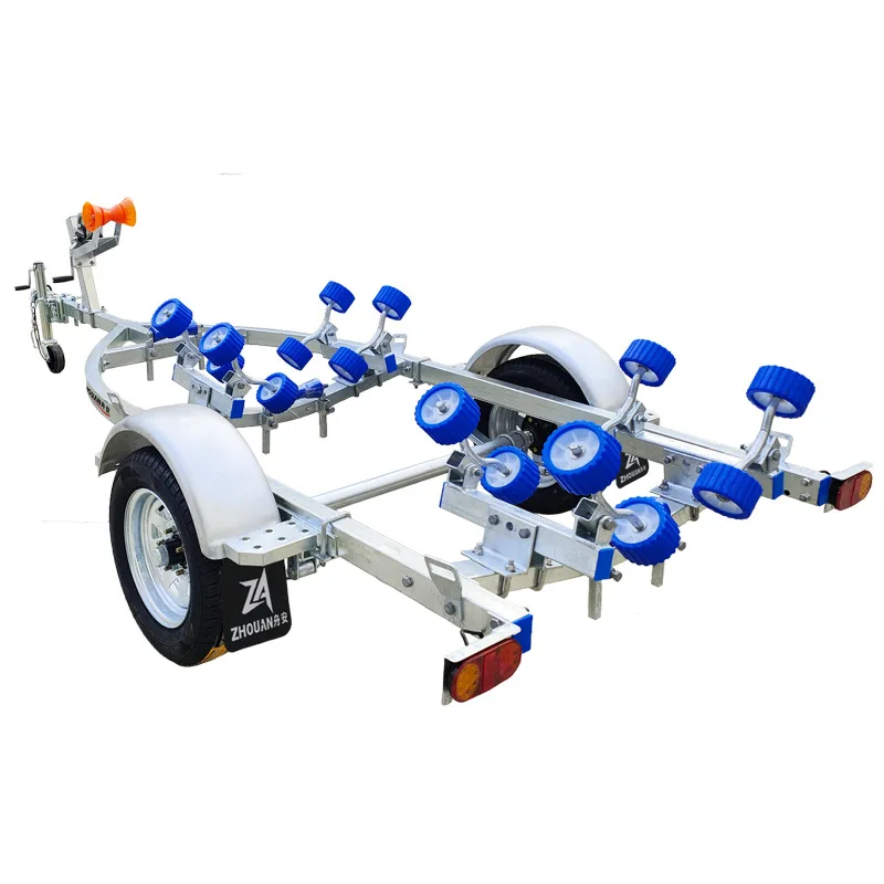 400kg loading 1200lbs winch single axis boat trailer single axle marine trailer