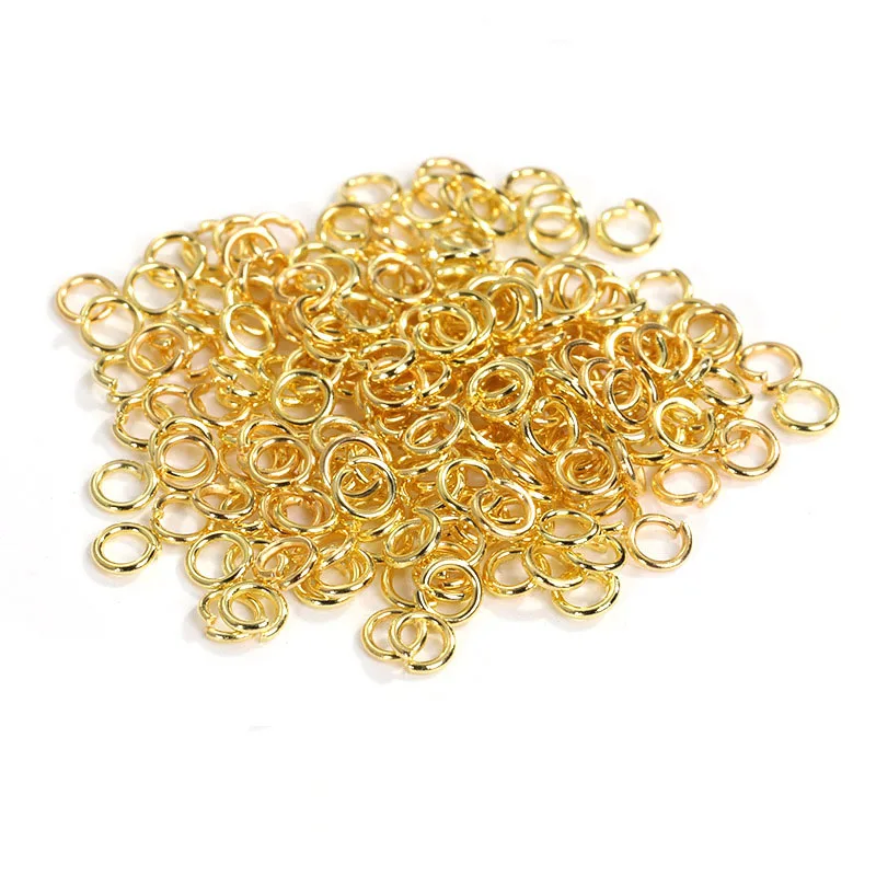 500PCS 1mm*8mm  Metal Circles Round Jump Rings for DIY Earring Bracelet Necklace Jewelry Ornaments