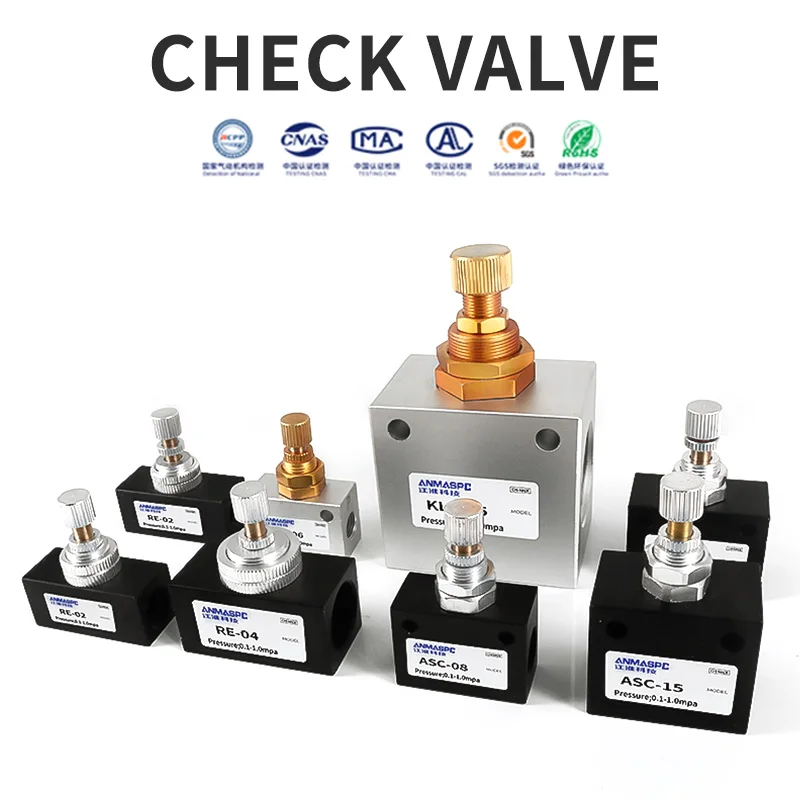 1/2 PT Thread Single Way Pneumatic Hydraulic Control Valve Speed regulation AL Alloy Pipe Bore Air Flow Control Valves