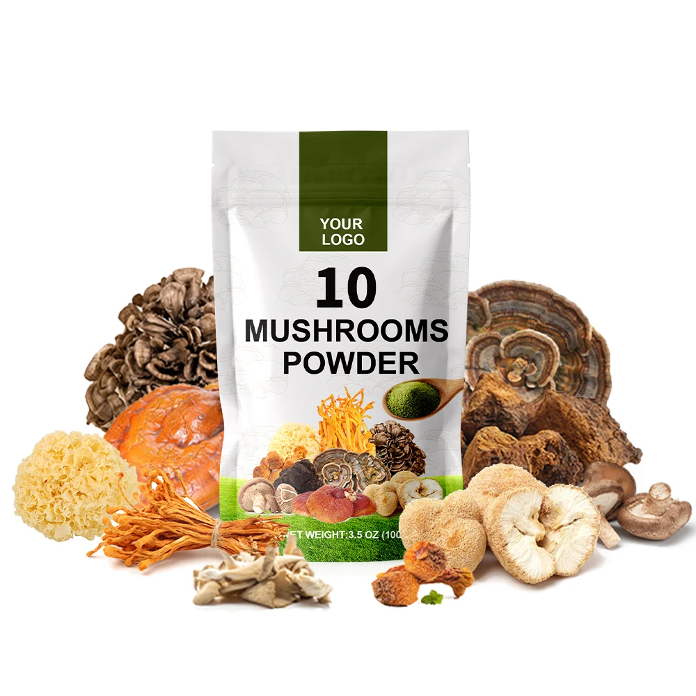 Maximize Your Profits Factory Pricing on Natural 10 Mushroom Blend Powder Reishi Cordyceps Lions Mane Chaga Tremella  Maitake