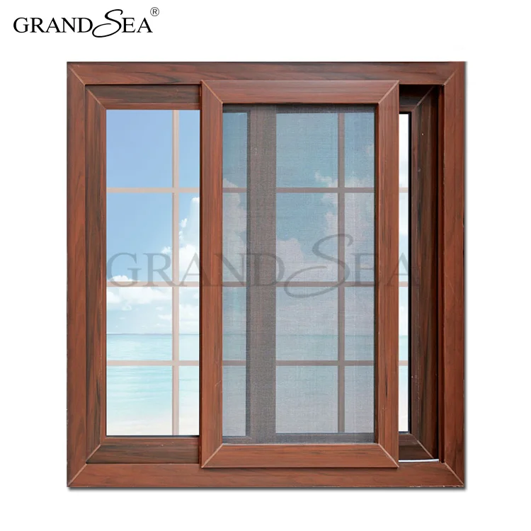 Turkey Style Waterproof Wooden Window Design Aluminum Window With Grill Design