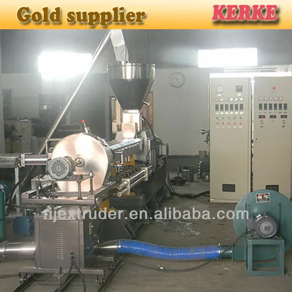 SHJ-65 Двухшнековые Компаундирования пластиковые гранулятор машины для пэ, eva + CaCO3/Лидер продаж кройки гранулятор