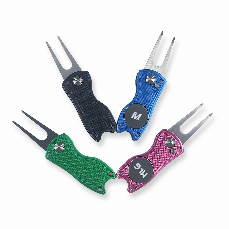 Custom Design Custom Logo Design Repair Tool Divot Tool Stainless Steel Golf Ball Marker