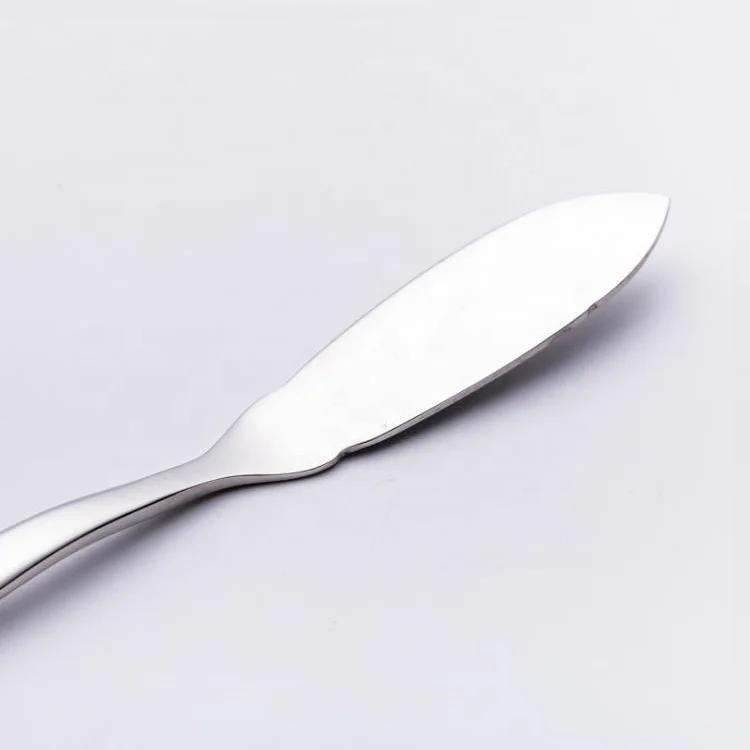 European hotel christmas custom logo stainless steel silver gold peanut butter knife