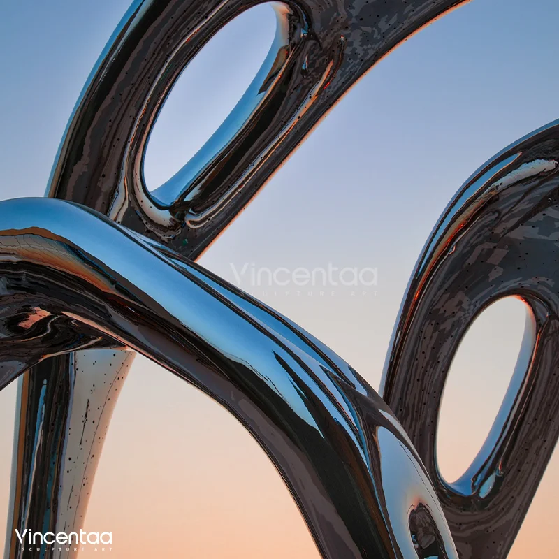 Vincentaa Large Park Modern Stainless Steel Sculpture Custom Arch Sculpture Supplier