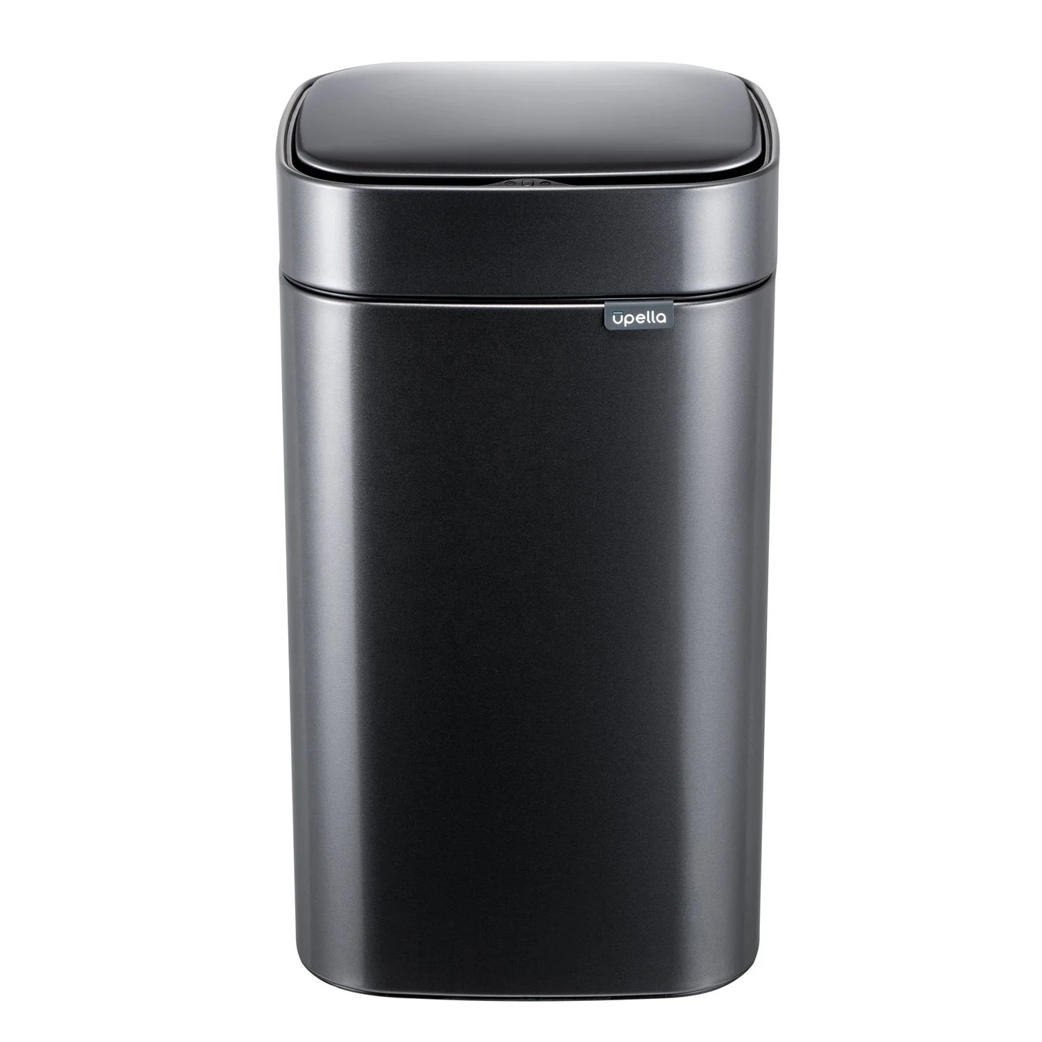 Black Grey Mini Office Rubbish Bin With Sensor Lid 12l